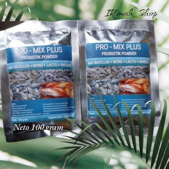 Probiotik Pro Mix Plus 100 Gram / Probiotik Kolam Bioflok | Lazada ...