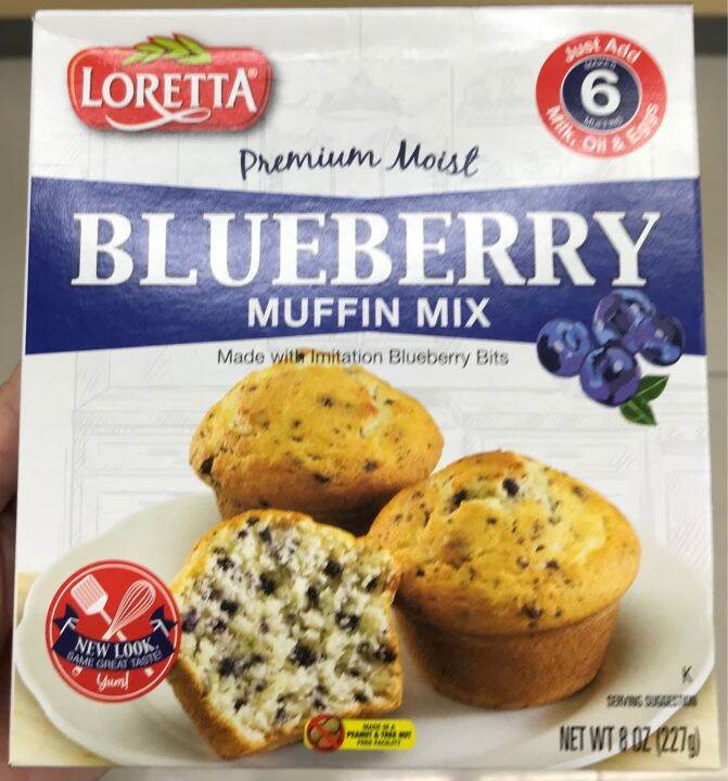 Loretta Blueberry Muffin Mix 227g Made with Imitation Blueberry Bits