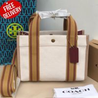 กระเป๋าถือ กระเป๋าสะพาย Coach Spin Tote 27 In Signature Jacquard