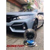 Civic FC FK FB FD ชุดจานขยาย RUNSTOP FSC คู่หน้า ลายใหม่ ก้างปลา Hight Carbon พร้อมขายึดปั้มเดิม ตรงรุ่น มีทุกรุ่น รับติดตั้ง