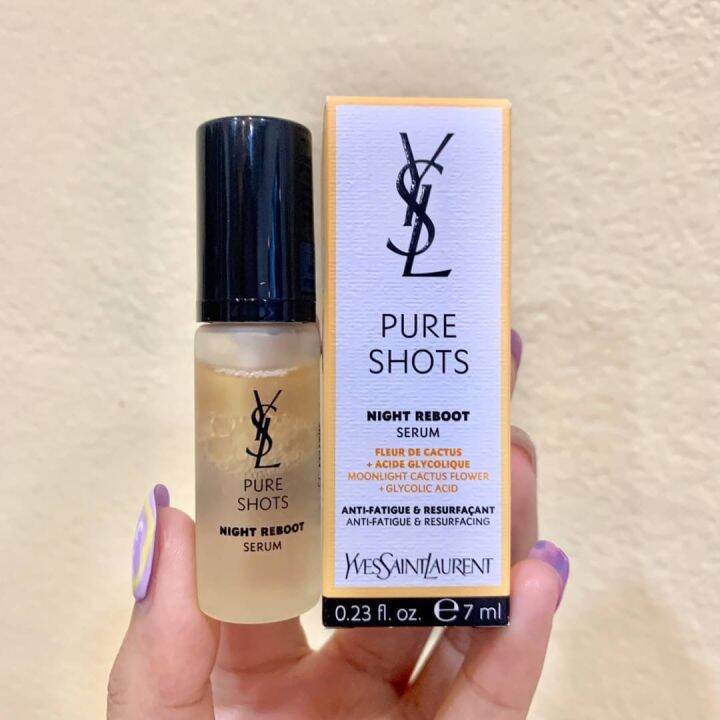 YSL Pure Shots Night Reboot Serum 7ml Lazada.co.th