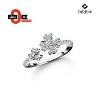 Jubilee Diamond - Charming Luck Clover Ring เพชรน้ำ 99 E Color Diamond น้ำหนักเพชรรวม 0.19 กะรัต