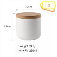 โถเซรามิคสีขาว 260ml tea canister โถใส่เครื่องเทศ​ โถชา โถกาแฟ  ขวดใส่เครื่องปรุง​ กระปุกใส่ชา​ โถใส่กาแฟ​