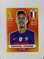 สติ๊กเกอร์สะสม Raphael Varane ฟุตบอลโลก Worldcup 2022 France ของสะสมทีมฟุตบอล ฝรั่งเศส