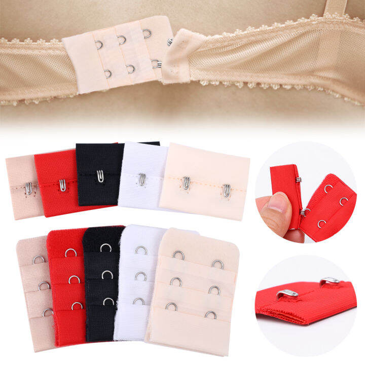 【Free Shipping】3Pcs Women Buckle Extended Belt Bra Extenders 3 Rows 2/3