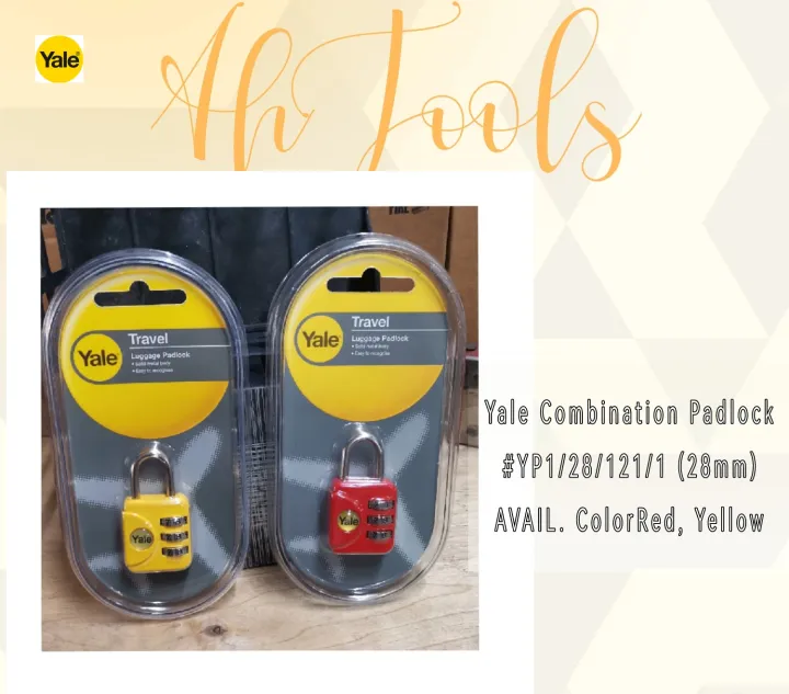 YALE LUGGAGE 3 DIGIT COMBINATION PADLOCK YP1/28/121 (28mm) Lazada PH