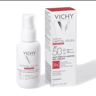 Vichy Capital Soleil UV Age Daily SPF 50 PA ++++ UVA+UVB วิชี่ แคปปิทอล โซเลย ยูวี เอจ เดลี่ กันแดด 50 ml