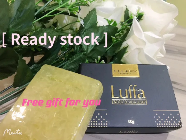 Fluffy luffa whitening sopa original 80g +free gift Lazada