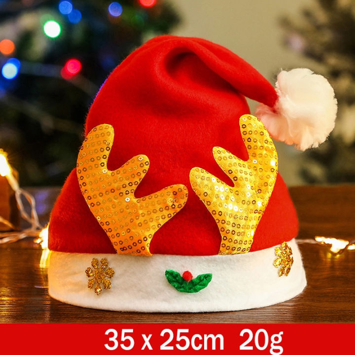 Cute Plush Christmas Hat Santa Claus Elk Hat Multiple Styles Festival ...