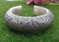 กำไลข้อมือเงินแท้ 95% เงินทำมือBangle Sterling Silver 95%  Hand Made Silver