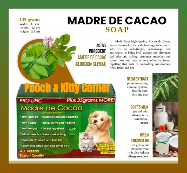 PROLIFIC Madre de Cacao Organic Soap AntiMange, Anti Galis Soap for