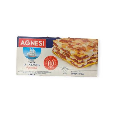 Agnesi  Lasagne 500gพาสต้าแบบแผ่น 500กรัม