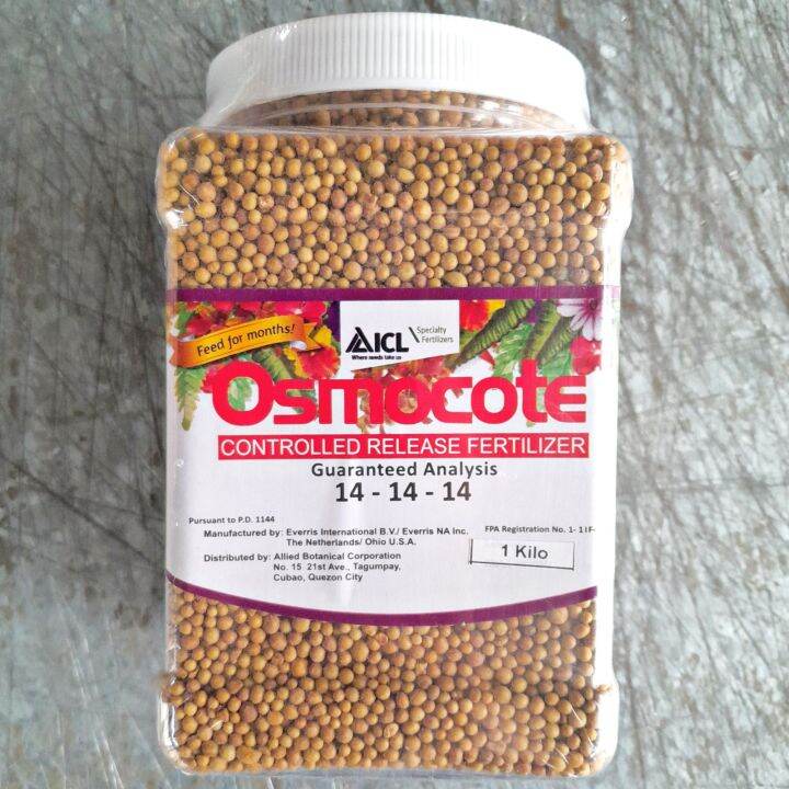 OSMOCOTE 14-14-14 COMPLETE FERTILIZER (1 KILO) ORIGINAL CANISTER by ICL ...