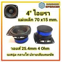 * ราคาต่อ 1 คู่* มีคลิปทดสอบเสียง** ลำโพง 4" รุ่นไอยรา แม่เหล็ก 70 x 15 mm วอยส์ 25.4mm 4 โอห์ม เสียงกลางชัดชัด