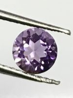 พลอยอเมทิสต์ธรรมชาติ 100% ทรงกลม 5 มม. 5mm round shape 100% natural amethyst gemstone