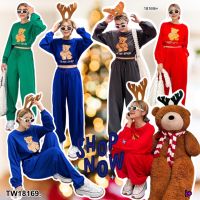 TW18169 Set 2 ชิ้น New Arrival !!!!! Bear Jump Top Set เซทเสื้อคอกลมแขนยาว ดีเทลจั้มชายเสื้อ