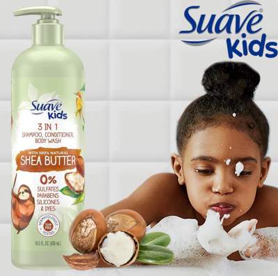 Suave Kids 100% Natural Shea Butter 3-in-1 Shampoo + Conditioner &amp; Body Wash - 16.5 fl oz ราคา 450 - บาท