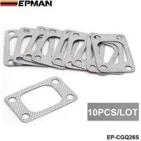 AK28 EPMAN 10PCS UNIVERSAL T3 FLANGE T34 T35 T38 GT35 GT35R TURBO MANIFOLD OUTLET GRAPHITE ALUMINUM GASKET EP-CGQ26S