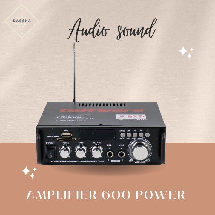 Amplifier Bluetooth Karaoke Home Theater MP3 Player FM Radio Hi POWER