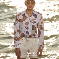 เสื้อเชิ้ตลายดอกคอสมอส BALISO Cosmos print shirt