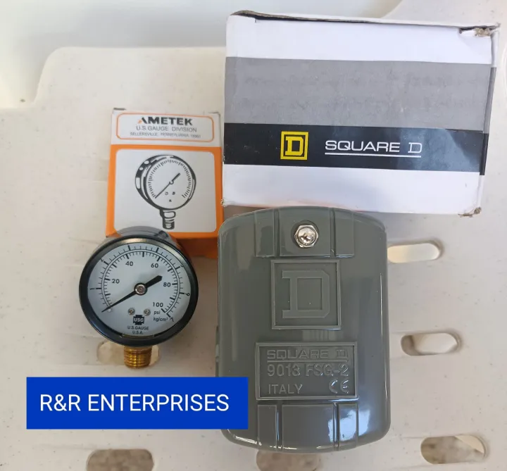 Pressure switch AMETEK (made in u.s) pressure guage SQUARE D (made in