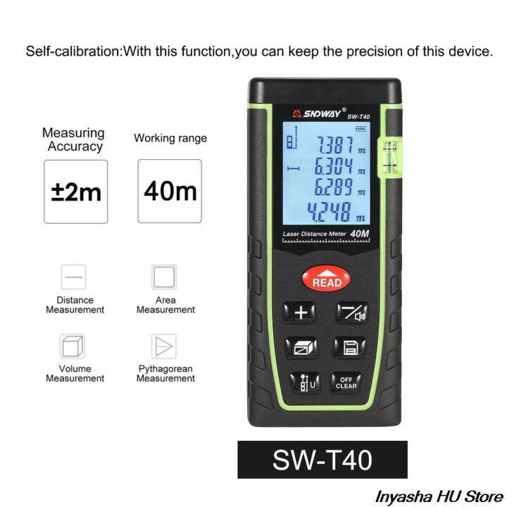 Professional Digital Distance Laser Measure / Rangefinder Lazada PH