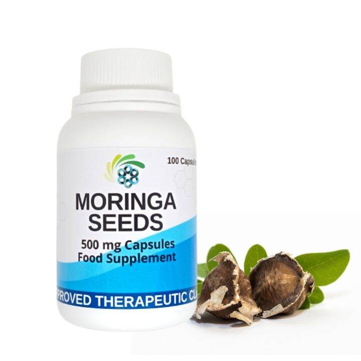 Herbal Options Moringa Seed Capsules 500mg 100 Pure Organic Moringa