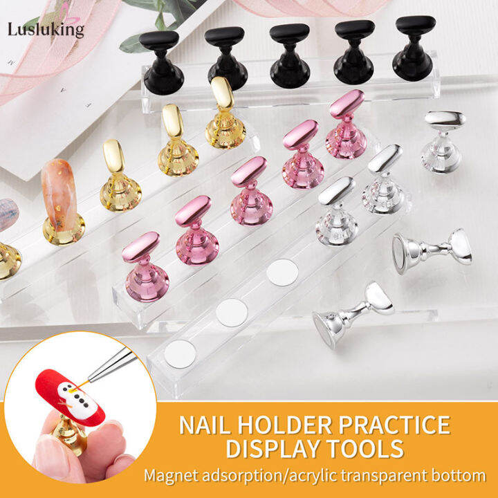 Acrylic Nail Display Holder With Base Showing Shelves Nail Practice
