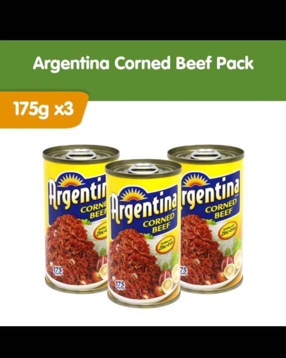 Argentina Corned Beef 175g x 3 Lazada PH