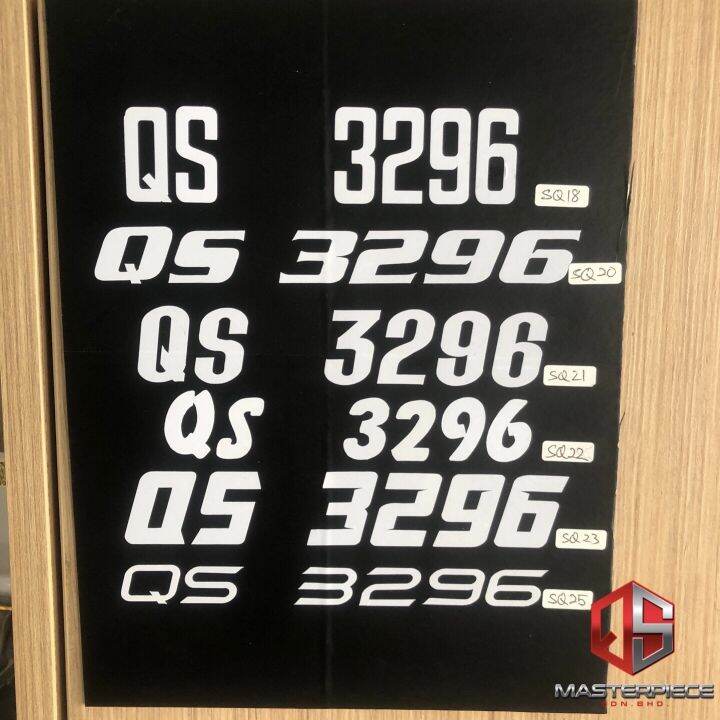 Plate Number Sticker Nombor Sticker Depan 1set Lazada