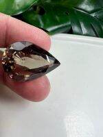 สโมคกี้พลอย ควอตซ์  Smoky Quartz PEAR Shape 23X16 มิลลิเมตร..(1 เม็ด) MM หนักรวม 20 กะรัต รูป สำหรับตัดสำเร็จ 20 CARATS