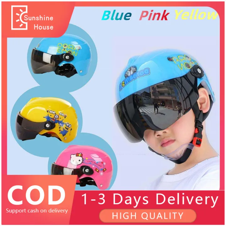 【Sunshine house】🔥Hot Sale🔥Children's Motorcycle Helmets Scooter Half