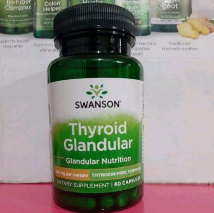 Thyroid Glandular 200mg 60 capsules ThyroxinFree Formula Expiry