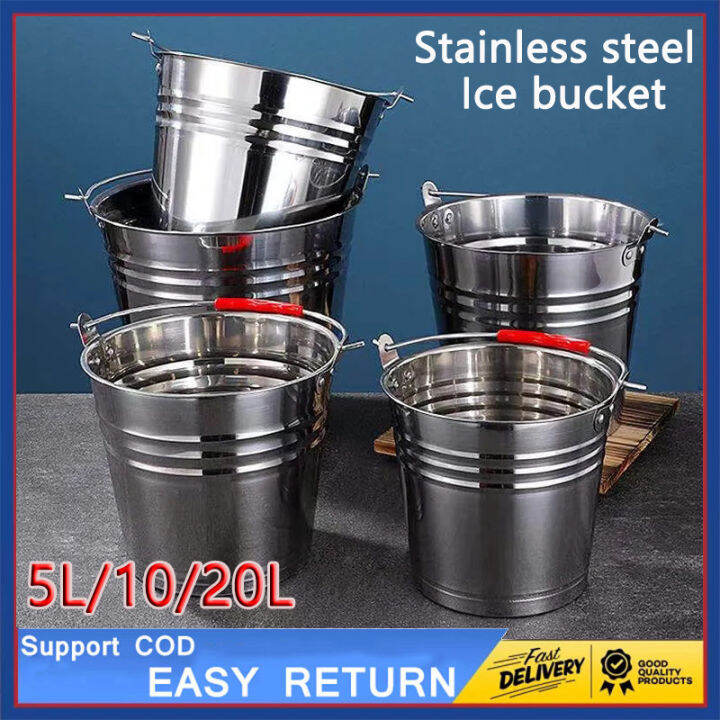 Stainless Steel Timba Ice Bucket Wine Beer Cooler Champagne Cooler ...