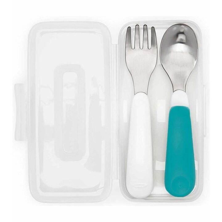 OXO Tot OntheGo Fork and Spoon Set with Traveling Case ( oxotot