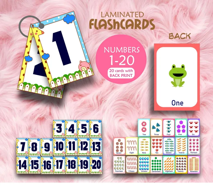 Numbers 120 FlashCard Laminated with or without ring bind Lazada PH