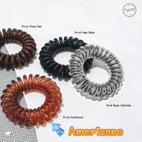 ยางรัดผม Ponytail สี Americano (สีน้ำตาลใส) ไม่รัดผมจนทำให้ปวดหัว นำไปแช่น้ำร้อนเพื่อให้สินค้าคืนตัวได้ (1กล่องต่อ1เส้น)