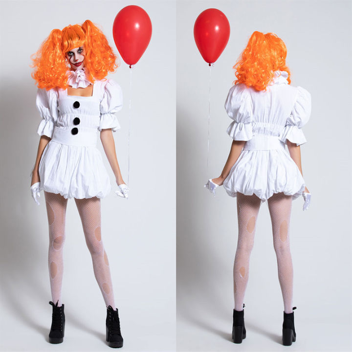 Split Size Halloween Stephen King's It Cosplay Ghost Doll Clown Costume ...