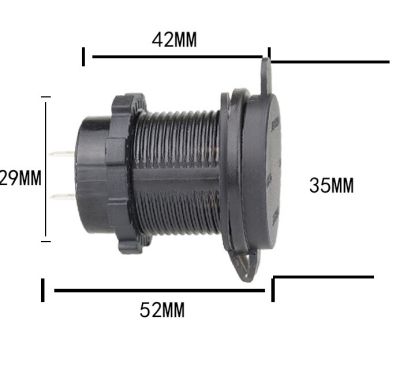 แปลงไฟ12Vออก5V 3.1Ａ（2.1กับ1Ａ2ช่องไฟสีแดง)