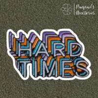 ʕ •ᴥ•ʔ ✿ พร้อมส่ง : เข็มกลัดลายข้อความ “HARD TIME” | “HARD TIME” Quote Enamel Brooch Pin.