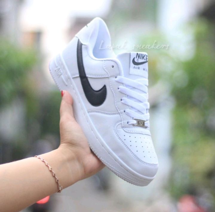 SNEAKERS NIKE UNISEX PRIA / WANITA AIR FORCE ONE FULL WHITE