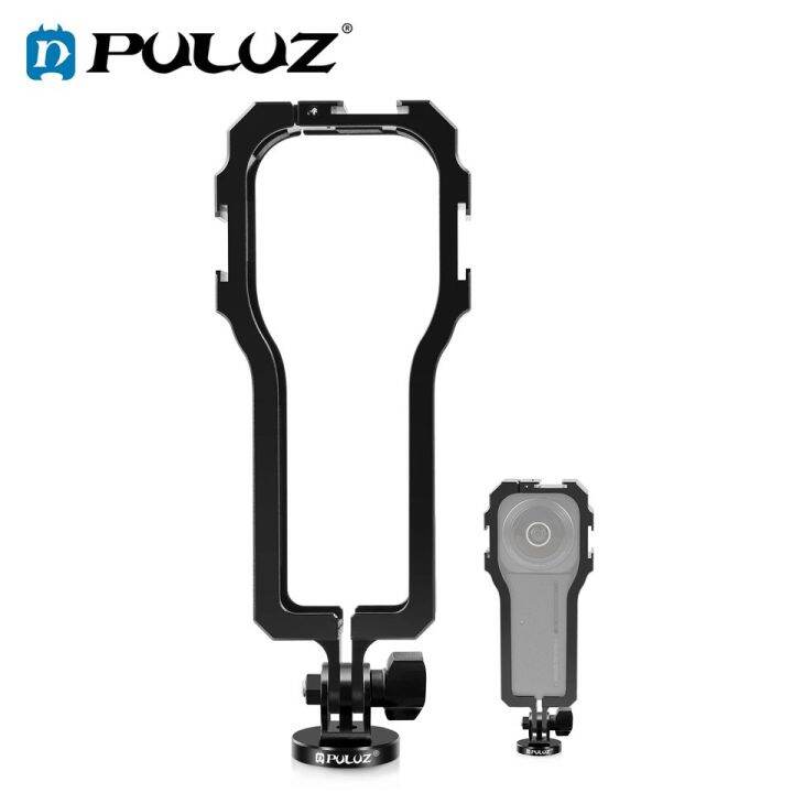 puluz-protective-cage-rig-housing-frame-cover-with-cold-shoe-for-insta360-one-rs-1-inch-360-edition-sports-action-camera