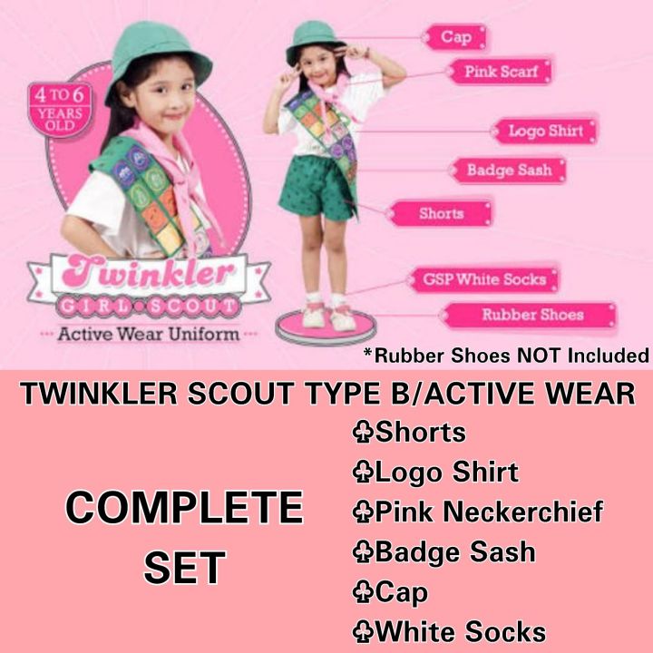 Twinkler Scout Active Wear/Kinder Girl Scout/GSP Pink/Pre-Schoolers ...