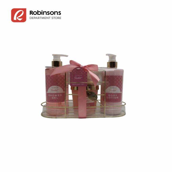 The Bath Lab 340ml Shower Gel 340ml Body Lotion 220ml Body Scrub EVA