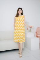 Mommade-เดรสให้นม ชุดให้นม Yellow Long Basic Dress