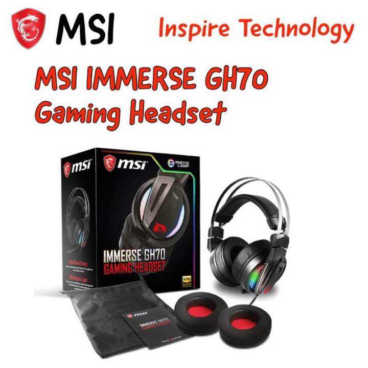 MSI IMMERSE GH70 Gaming Headset 7.1 Lazada