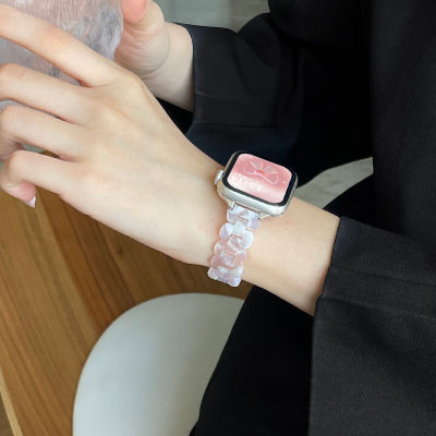 Psnld สายนาฬิกาเหมาะสำหรับ Apple Watch iWatch S8/S7 applewatch6/5/4สายรัดข้อมือทดแทนสายนาฬิกาเรซินคุณภาพสูงแบบผู้หญิงสำหรับ iwatchs4แบบใหม่ฤดูร้อน iwatchse2