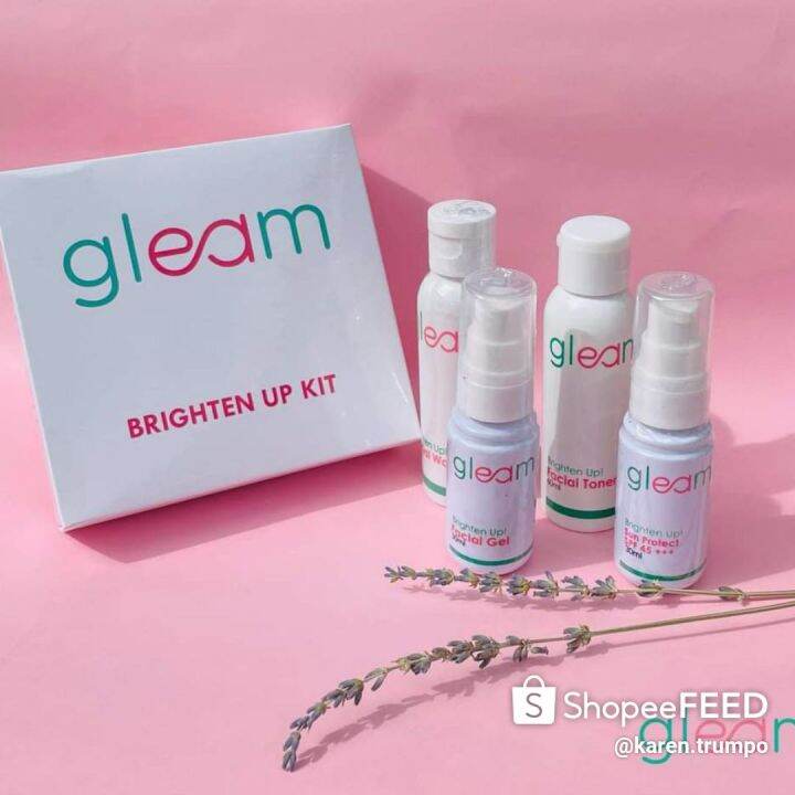 Gleam Brighten Up Kit Mild Rejuvenating Set for Sensitive Acne Prone