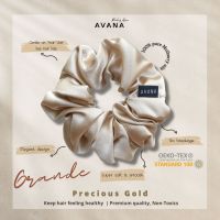 AVANA Grande Mulberry Silk Scrunchies สี Precious Gold ยางรัดผมผ้าไหม Mulberry ถนอมเส้นผม