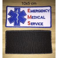 อาร์ม Emergency Medical Service(EMS) พร้อมติดติดตุ๊กแก ขนาด 10x5 cm